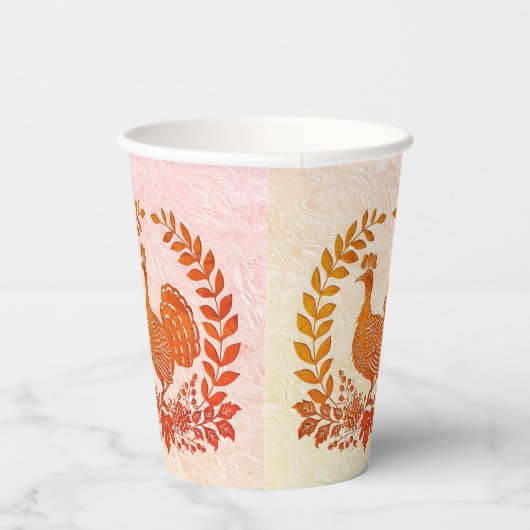 Happy Thanksgiving Turkije Papieren bekers (Rechts)