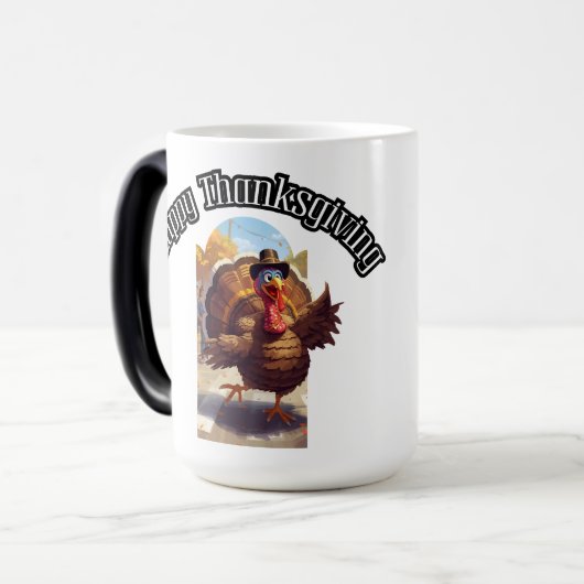 Happy Thanksgiving Turkije Parade Magische Mok (Voorkant links)