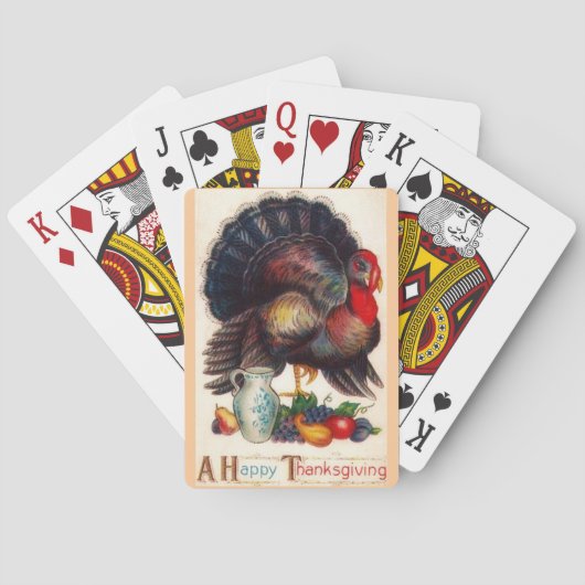 Happy Thanksgiving Turkije Pokerkaarten (Achterkant)
