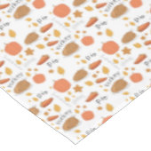 Happy Thanksgiving Turkije & Pompoentaart Tafelkleed (Gekanteld)