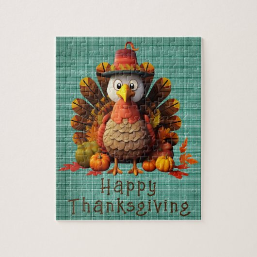 Happy Thanksgiving Turkije Puzzel (Verticaal)
