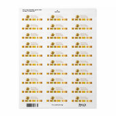 Happy Thanksgiving Turkije retour adres label (Full Sheet)