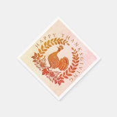 Happy Thanksgiving Turkije servetten (Hoek)