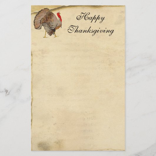 Happy Thanksgiving Turkije Stationery Briefpapier (Voorkant)