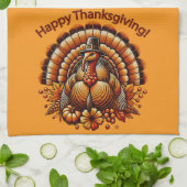 Happy Thanksgiving Turkije Theedoek (Gevouwen)