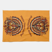 Happy Thanksgiving Turkije Theedoek (Horizontaal)