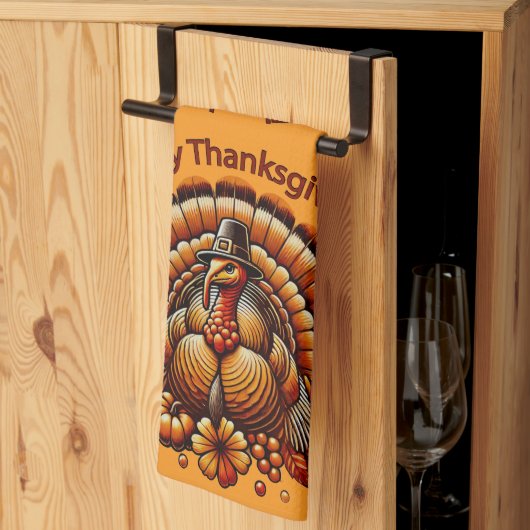 Happy Thanksgiving Turkije Theedoek (Derde Gevouwen)