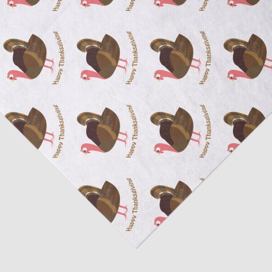 Happy Thanksgiving Turkije Tissuepapier (Detail)