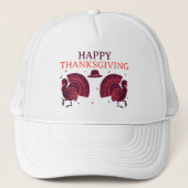 Happy Thanksgiving Turkije Trucker Hat Trucker Pet (Voorkant)