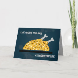 Happy Thanksgiving Turkije Typografie Leuk Gevouwe Feestdagen Kaart