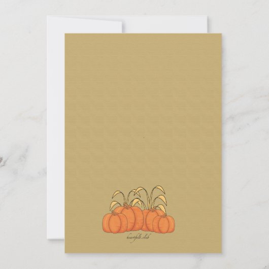 Happy Thanksgiving Turkije uitnodiging (Achterkant)