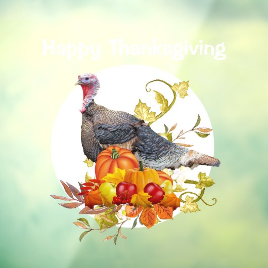 Happy Thanksgiving Turkije Vakantie venster Cling Raamsticker (Vel 3)