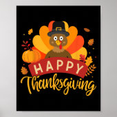 Happy Thanksgiving Turkije voor familie diner fees Poster (Voorkant)