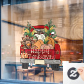 Happy Thanksgiving Turkije Vrachtwagen Venster Cli Raamsticker (Cafe Raam)