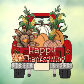 Happy Thanksgiving Turkije Vrachtwagen Venster Cli Raamsticker (Vel 3)
