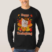 Happy Thanksgiving Turkish Angora Cat I'm Thankful T-shirt (Voorkant)