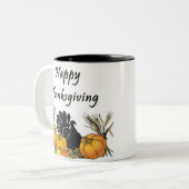 Happy Thanksgiving Tweekleurige Koffiemok (Voorkant links)