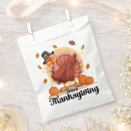 Happy Thanksgiving Typografie Favor Bags Bedankzakje