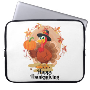 Happy Thanksgiving Typografie Laptop Sleeve