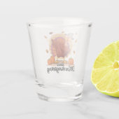Happy Thanksgiving Typografie Shot Glass Glas (Achterkant)