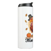 Happy Thanksgiving Typografie Thermal Tumbler Thermosbeker (Gedraaid links)