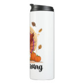 Happy Thanksgiving Typografie Thermal Tumbler Thermosbeker (Geroteerd rechts)