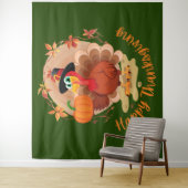 Happy Thanksgiving Typografie Wandkleed (In situ)