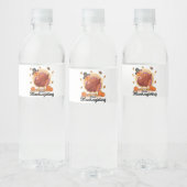 Happy Thanksgiving Typografie Water Fles Label Waterfles Etiket (Flessen)