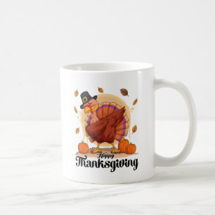 Happy Thanksgiving Typography Coffee Mok