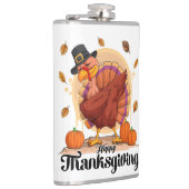 Happy Thanksgiving Typography Flask Heupfles (Rechts)