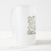 Happy Thanksgiving Typography Gold Harvest Pumpkin Matglas Bierpul (Voorkant links)