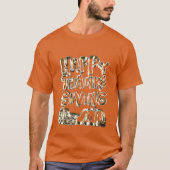 Happy Thanksgiving Typography Gold Harvest Pumpkin T-shirt (Voorkant)
