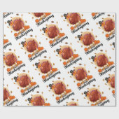 Happy Thanksgiving Typography Wrapping Paper Cadeaupapier (Vlak)