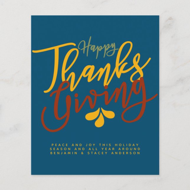 Happy Thanksgiving Typography Year in Review (Voorkant)