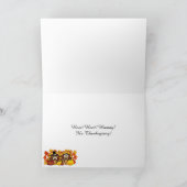 Happy Thanksgiving Uilen Feestdagen Kaart (Binnen)