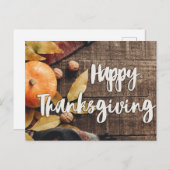 Happy Thanksgiving Uitnodiging Briefkaart (Voorkant / Achterkant)