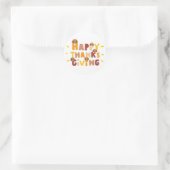 Happy Thanksgiving uniek cadeau Ronde Sticker (Tas)
