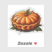 Happy Thanksgiving Vakantie Cartoon Pumpkin Pie Sticker (Vel)