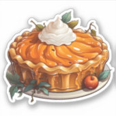 Happy Thanksgiving Vakantie Cartoon Pumpkin Pie Sticker (Voorkant)