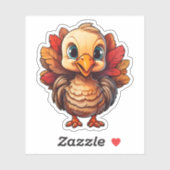 Happy Thanksgiving Vakantie Schattige Turkije Sticker (Vel)