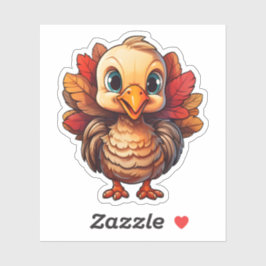 Happy Thanksgiving Vakantie Schattige Turkije Sticker