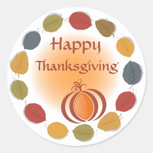 Happy Thanksgiving vakantie Sticker (Voorkant)