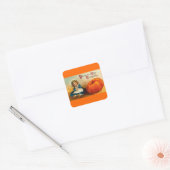  Happy Thanksgiving Vakantie Vierkante Sticker (Envelop)