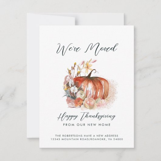 Happy Thanksgiving van onze New Home Moving Aankondiging (Voorkant)