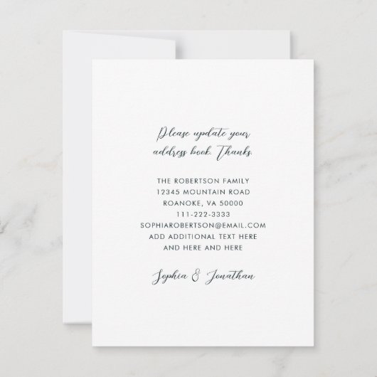 Happy Thanksgiving van onze New Home Moving Aankondiging (Achterkant)