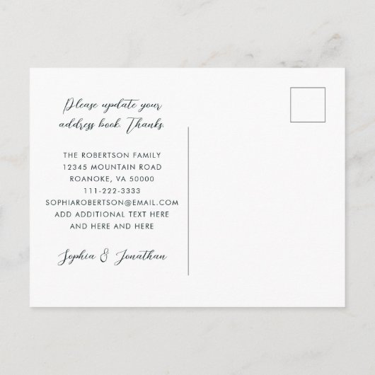 Happy Thanksgiving van onze New Home Moving Aankondigingskaart (Achterkant)