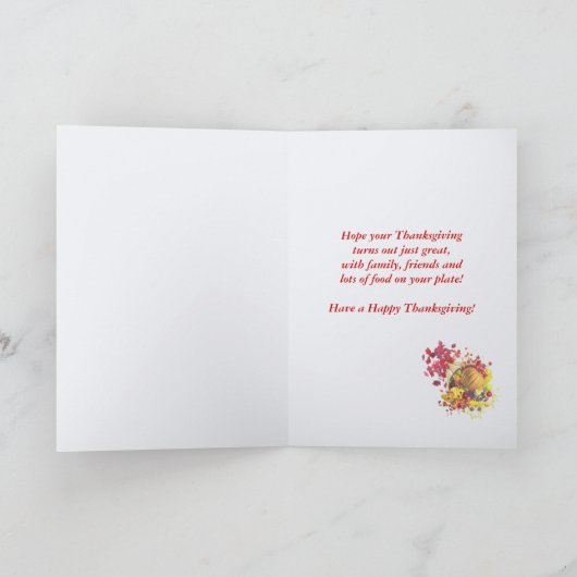 Happy Thanksgiving vanuit Canada Cornucopia Feestdagen Kaart (Binnen)