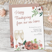 Happy Thanksgiving vanuit New Home Autumn Flower Aankondiging