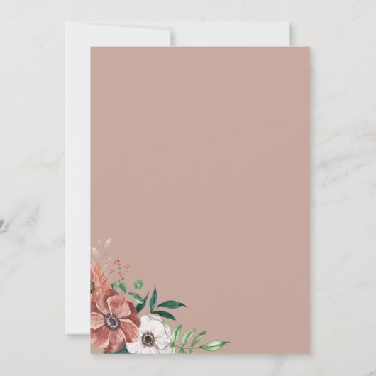 Happy Thanksgiving vanuit New Home Autumn Flower Aankondiging (Achterkant)