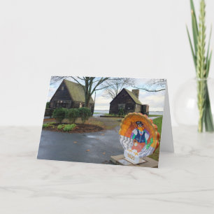 Happy Thanksgiving vanuit Plymouth, Massachusetts Feestdagen Kaart